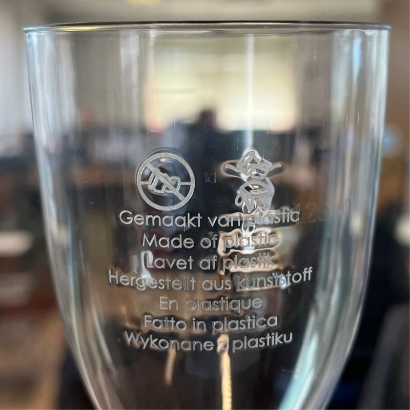 AIOS Use-Reuse-Recycle Plastic Prosecco/Champagne Flutes. Capacity160ml (Pack of 30)