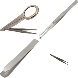 FindingKing 6X Loupe Jewelers Tweezers Magnifying Glass Beading Craft Tool