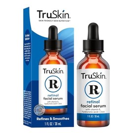 TruSkin RETINOL Serum for Wrinkles, Fine Lines, contains Vitamin A, E and Hyaluronic Acid, Organic Green Tea, Jojoba Oil, BEST Anti Wrinkle Facial... 