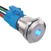 APIELE Push Button Switch 19mm Spot Light Latching Stainless Steel