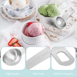 Marvexi 2Pcs 2/3 Tablespoon (2/3 Tbsp | 2 Tsp | 10 Ml | 10 Cc) Stainless Steel Measuring Spoons, 2 Teaspoon Metal Single Measuring Spoon for Measuring Coffee Powder, Grains and Loose Tea