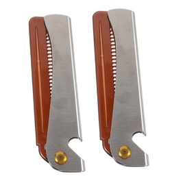 FOMIYES Portable Folding Comb for Men Multi-purpose Shaving Brush and Hair Styler Stainless Steel Beard Comb