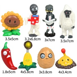 JHESAO 16 PCS Plants PVZ Toys Set Zombies Figurines Series PVZ Plush PVC Toys New, Great Gifts for Kids and Fans, Birthday and Party