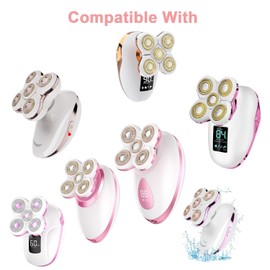 FOXSONIC 5 Blades Women Shaver Replacement Heads for Head Shaver and Many Brands 5 Blades Replacement Shaver Head Blade 5 Heads Beard Electric Razor Shaver Head