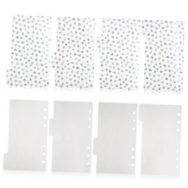 Ciieeo Subject Dividers 8 Pcs Plastic Binder Dividers Index Labels Half Heart Diamond Pattern A6 Size