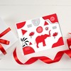 10 PC Red and White Elephant Sorority Inspired Flat Cards