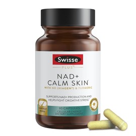 Swisse Swisse Plus NAD+ Calm Skin | Clinically Tested NAD+ Supplement | May Help Reduce Inflammation and Support Balanced, Healthy Skin | Anti-Aging Supplement for Women & Men | 30 Capsules