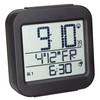TFA-Dostmann Digital Radio-Controlled Alarm Clock with Temperature, Plastic, Black, 7.7