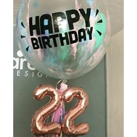 Lepep 40 cm Rose Gold Balloons Numbers from 0 to 9 Letters from A to Z Party Decoration Balloons for Birthday Baby Shower Bridal Shower Wedding Prom Foil Balloons Decoration (Number 2)
