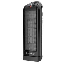 Lasko Oscillating Ceramic Space Heater for Home with Overheat Protection, Thermostat, and 3 Speeds, 15.7 Inches, Black, 1500W, CT16450, Small, 4 Pounds