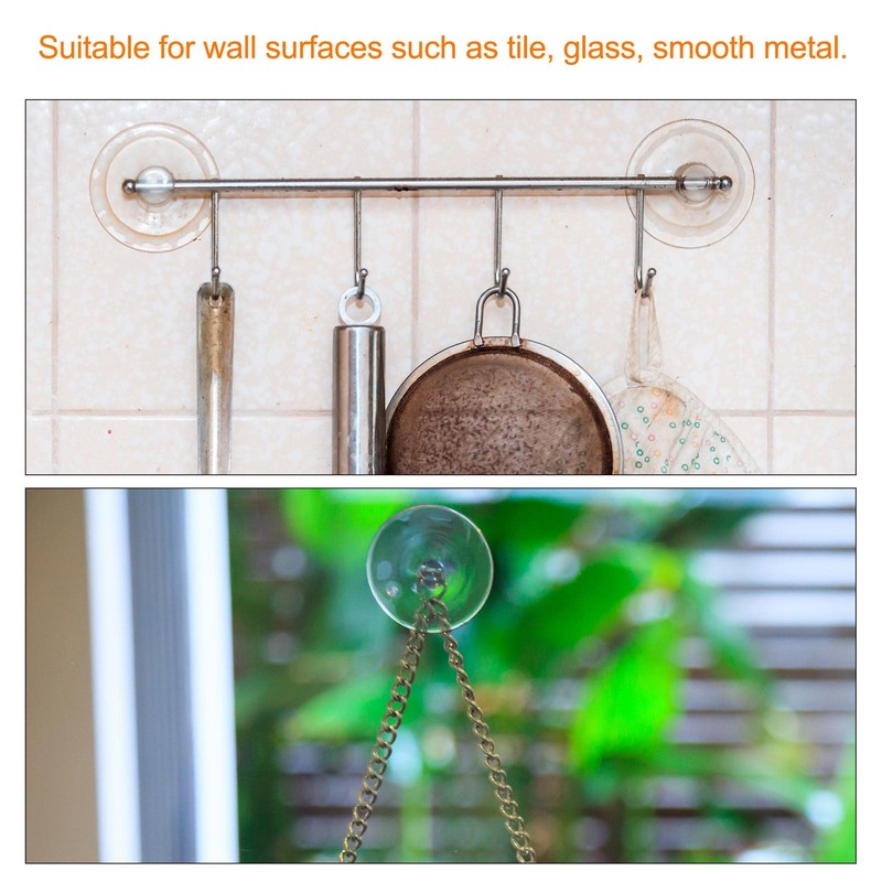 sourcing map Suction Cup without Hooks 18mm Dia. Wall Hanger