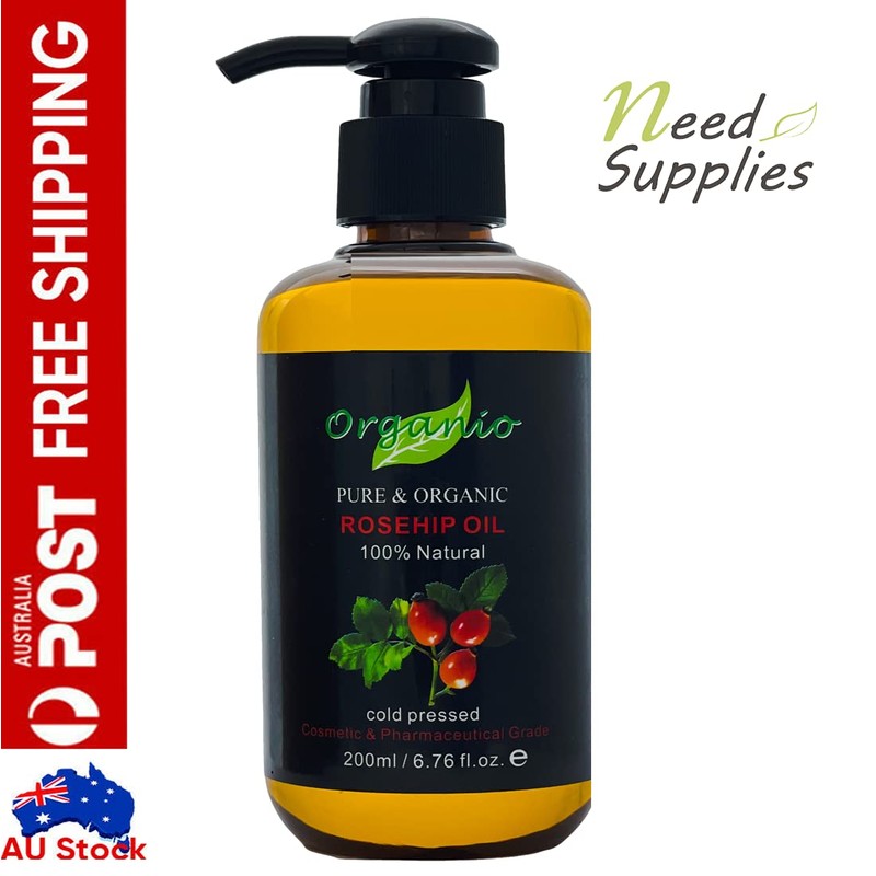 Organic Rosehip Oil Cold Pressed 100% Pure Natural Virgin Rose