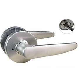 Gray Push Button Door Handle Lever Lock Replacement