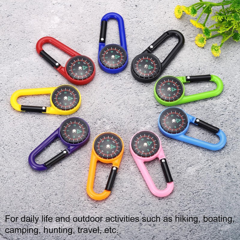 PATIKIL Compass Set of 2 Buckle Compass Key Holder Waterproof
