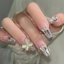 BEYOURCHOI Nail Tip, Coffee, Tortoise Shell Nail Tip, Long Nail Tip, Set of 24, Nail Tip, Adult Ceremony, Elegant, Nails False Nail Tip, Nail Supplies, Nail Tip, Korean False Nail Tip, Stylish, Gift,