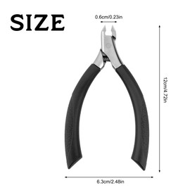 Toenail Clippers for Ingrown Toenail, Stainless Steel Professional Ergonomic Straight Blade Nail Clippers for Thick Nails Dead Skin Calluses (Black)