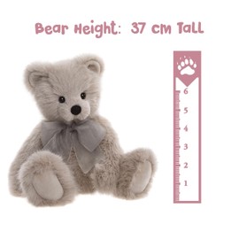Charlie Bears Jelly Bean Teddy Bear - Soft and Cuddly 37cm Tall Plush Toy, Ages, for Any Occasion, Christening, Baby Shower Present