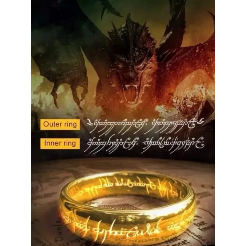 Dtup Anillo Único Tolkien Brilla En La Oscuridad C/cadena Hobbitt