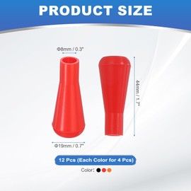 PATIKIL Soft Rubber Arrowhead, 12 Pcs Safety Archery Arrow Tips Practice Tips Broad Heads Replacements Arrow Points for Hunting Outdoor Archery Game Practice, Multicolor