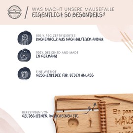 Spruchreif premium quality 100% emotional mouse trap, money trap, funny gift for Christmas, wedding, birthday, money gifts mouse trap with sayings (German language)