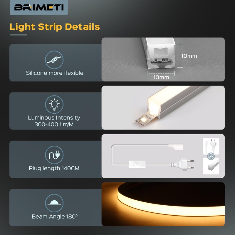 BRIMETI 5 m Neon LED Strip Outdoor LED Strip Waterproof