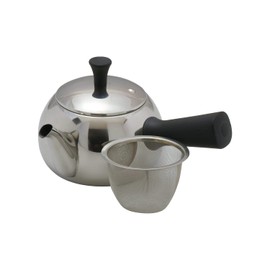 Pearl Metal HB-6457 Teapot, Horizontal Handle, 16.9 fl oz (500 ml), Stainless Steel, Chaya Hiyori