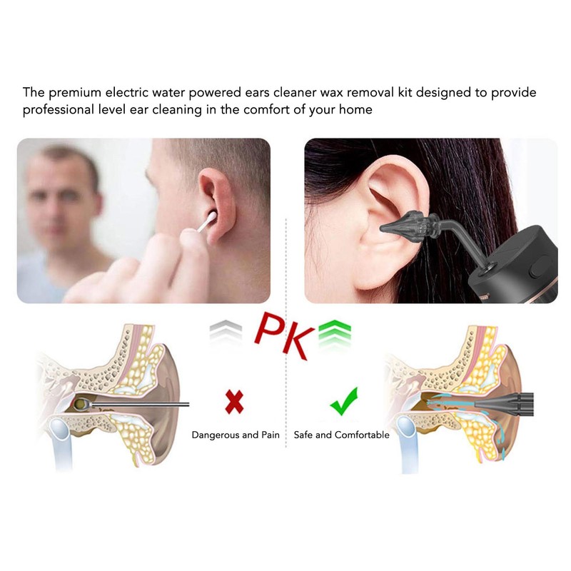 Ear Cleaner Ear Wax Removal Kit Waterproof Electric Ear Irrigation