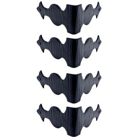 4 Pack - 5 Inch Metal Corner Bracket for Furniture - Black - Handmade Decorative Corner Braces - Rustic Metal Corner Brackets for Tables, Desks, Shelves, Boxes and Chests - The Sonora Series