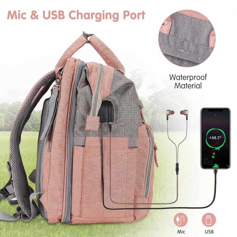Bag Backpack – Large Capacity Diaper Bag with Changing Pad,