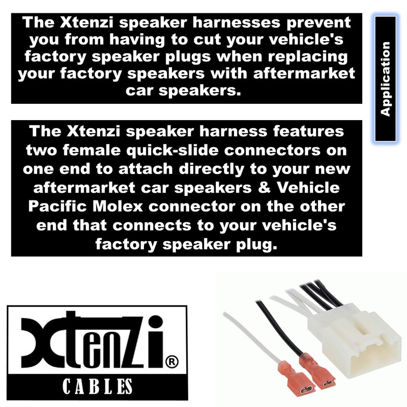 Xtenzi 2 Pair Car Speaker Harness Set Compatible with Ford