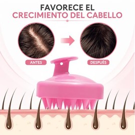 2 Cepillos para Shampoo, Cepillo de Silicona para Cuero Cabelludo | Alcanza Fácilmente las Raíces, Limpia y Masajea el Cuero Cabelludo y Ayuda a Estim