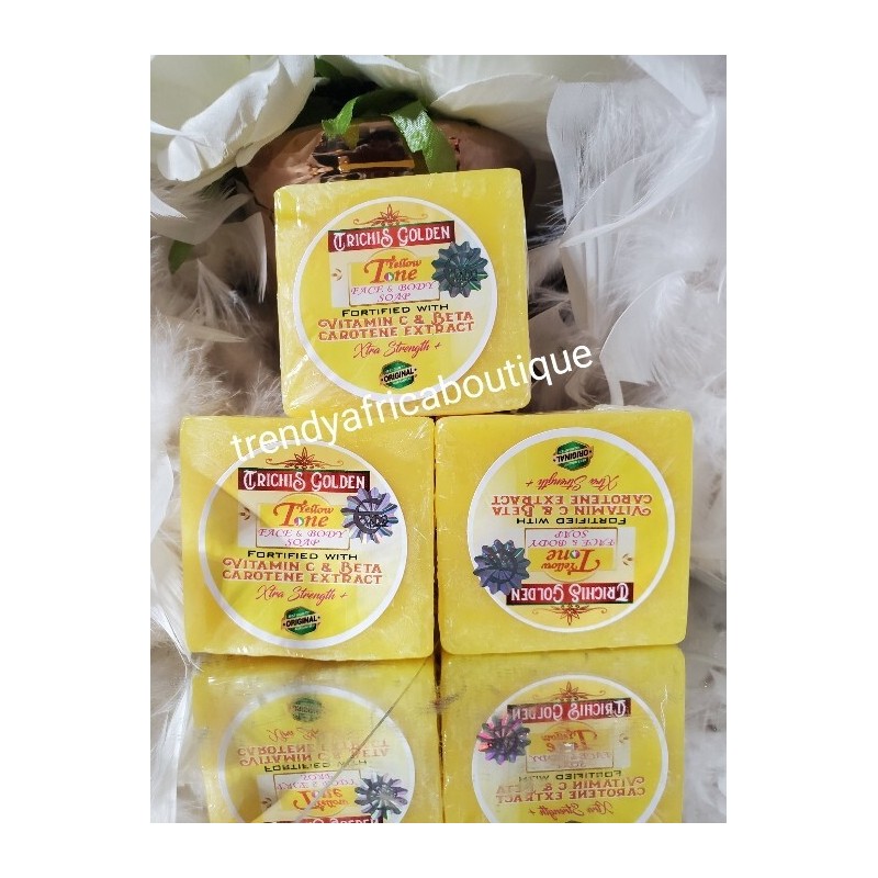 Trichis 3pcs. Trichis GOLDEN yellow Tone Serum, Face Cream &