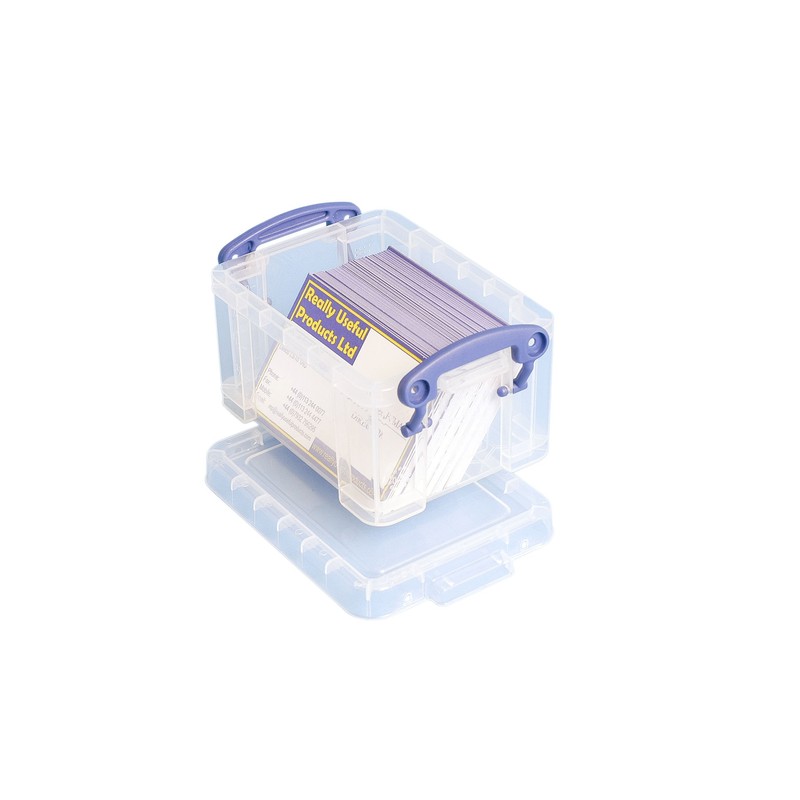 Really Useful Plastic Storage Box 0.3 Litre Clear (Pack of