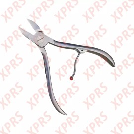 XPRS Set of 2 Nail Nipper, 4", Slightly Curved Jaws, Roller Spring Handle