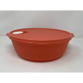 Tupperware Crystalwave Large 3qt Microwave Bowl Coral  Microwave Safe New