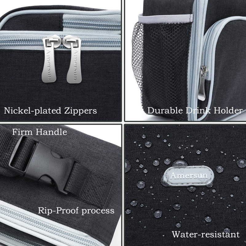 Amersun Lunch Box for Men - Sturdy Insulated Lunch Bag