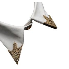 J's Select Fashion Accessories, Antique Steampunk Collar Tip, Gold, Gold, Gold Plated
