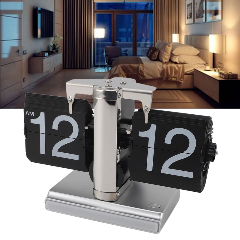 Retro Digital Flip Down Clock Battery Powered Flip Desk Clock