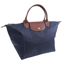 Longchamp 1623 LE PLIAGE Women's Tote Bag, A4 Storage, Foldable, Nylon, Preage, Top Handle Bag, Size M, marine