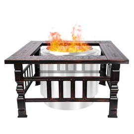 Fire Pit Tabletop for Solo Stove Bonfire & Ranger | 32" Powder-Coated Steel Surround | Heat-Resistant Outdoor Fire Pit Table