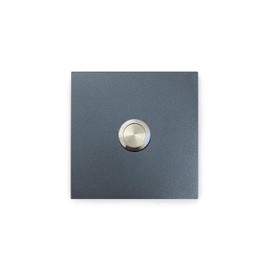 KTC-Home Premium Doorbell Anthracite - Flat Push Button - Size: 8 x 8 cm - RAL 7016 - UV and Weather Resistant - Powder Coated