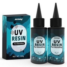 100g UV Resin for Bonding, Akisey UV Glue for Repairing Glass, Plastic, Resin Decoration, Fast Curing in Seconds Under UV Light (Not Included)