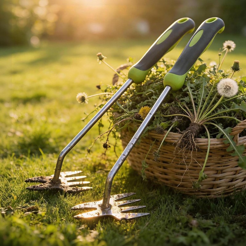 Heavy-Duty Stainless Steel Hand Weeder Puller Tool with Ergonomic Handle