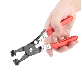 KIMISS Alicates para abrazaderas de manguera Herramienta de reparación Banda plana giratoria para extracción e instalación de abrazaderas de manguera tipo anillo o de banda plana