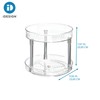 iDesign 9-Inch Recycled Plastic 2-Tier Lazy Susan Organizer – Linus