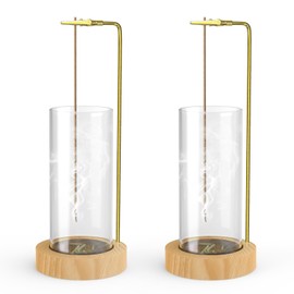 2 Pack Incense Holder, Incense Burner, Insence-Stick Holder Mess-Free Incense Burner Holder, Ideal for Meditation, Yoga, Relaxation, and Home Decor - Anti-Ash Flying (Round Wood Color)