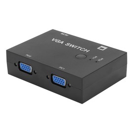 VGA Splitter 2 in 1 Out, 2 PC to 1 VGA Switch Box Computer Accessories 2 Port Switcher HD Display Accessories for Host Switch