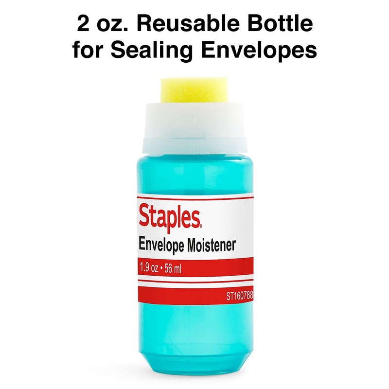 Staples 2 oz. Envelope Moistener, Blue, 3/Pack (ST160788-CCVS)