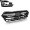 G-PLUS Front Bumper Grille Grill Assembly Black Shell Silver Insert