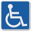 Disabled Facilities (Wheelchair) Mark, Removable From Inside Window, Suction Cup